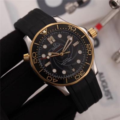 Replica Seamaster A21j Automatic Movement Mens Watch Black Dial Rubber Strap C E216