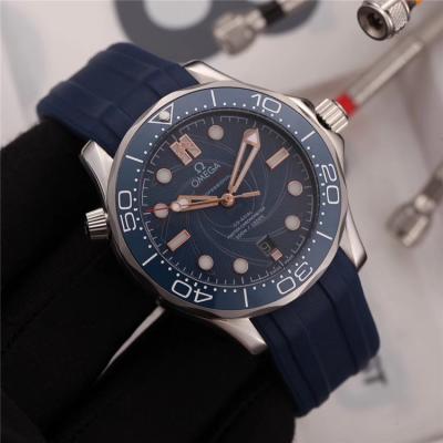 Replica Seamaster A21j Automatic Movement Mens Watch Blue Dial Rubber Strap D E216