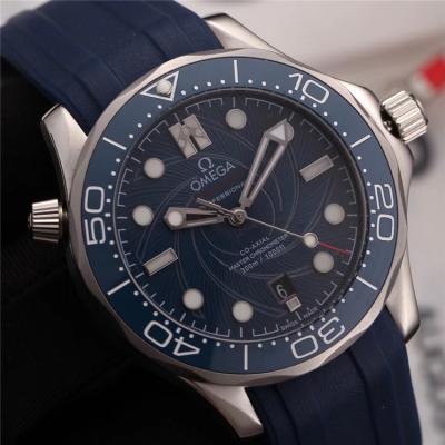 Replica Seamaster A21j Automatic Movement Mens Watch Blue Dial Rubber Strap D E216