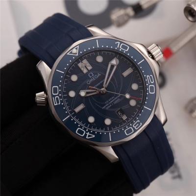 Replica Seamaster A21j Automatic Movement Mens Watch Blue Dial Rubber Strap D E216