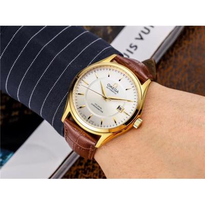 Replica De Ville A21j Automatic Movement Mens Watch Silver Dial Leather Strap A E218