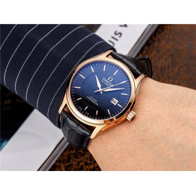 Replica De Ville A21j Automatic Movement Mens Watch Silver Dial Leather Strap A E218