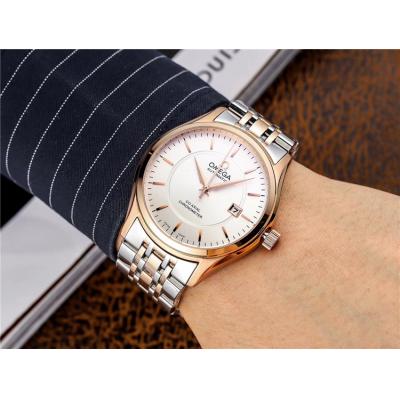 Replica De Ville A21j Automatic Movement Mens Watch Silver Dial Two Tone Rose Gold B E218