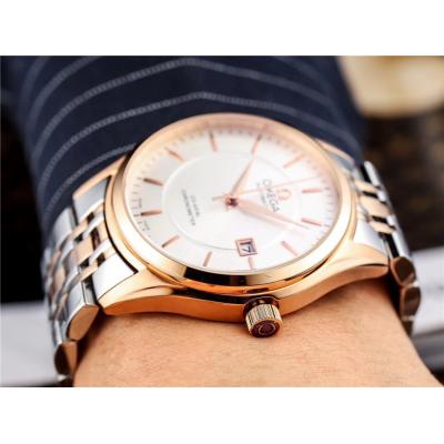 Replica De Ville A21j Automatic Movement Mens Watch Silver Dial Two Tone Rose Gold B E218