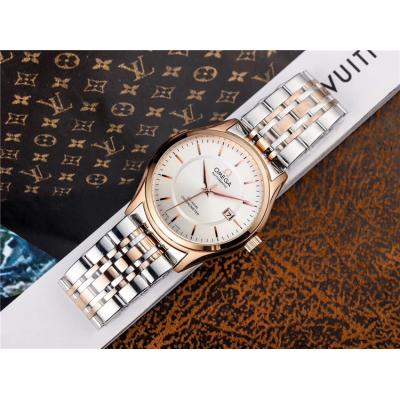 Replica De Ville A21j Automatic Movement Mens Watch Silver Dial Two Tone Rose Gold B E218