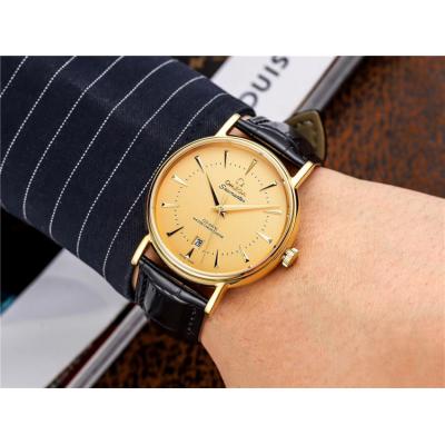 Replica De Ville Japan Miyota 8215 Automatic Movement Mens Watch White Dial Leather Strap E222