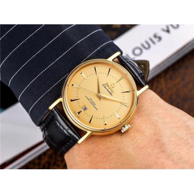 Replica De Ville Japan Miyota 8215 Automatic Movement Mens Watch White Dial Leather Strap E222