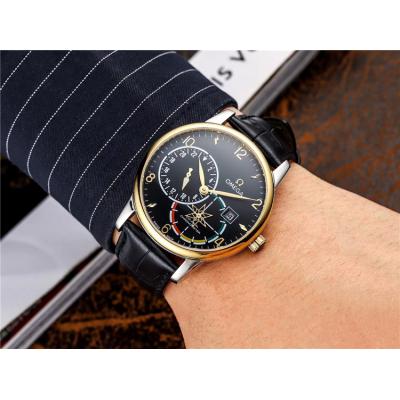 Replica Specialities A21j Automatic Movement Mens Watch Black Dial Leather Strap A E224