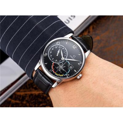 Replica Specialities A21j Automatic Movement Mens Watch Black Dial Leather Strap A E224