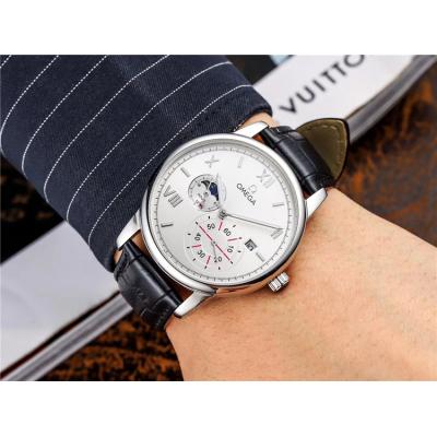 Replica Specialities A21j Automatic Movement Mens Watch Silver Dial Leather Strap A E225