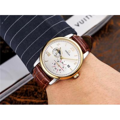 Replica Specialities A21j Automatic Movement Mens Watch Silver Dial Leather Strap A E225