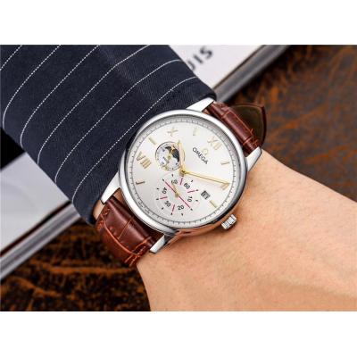 Replica Specialities A21j Automatic Movement Mens Watch Silver Dial Leather Strap A E225