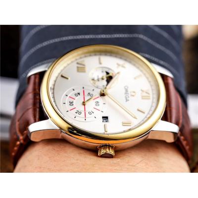 Replica Specialities A21j Automatic Movement Mens Watch Silver Dial Leather Strap A E225