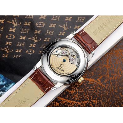 Replica Specialities A21j Automatic Movement Mens Watch Silver Dial Leather Strap A E225