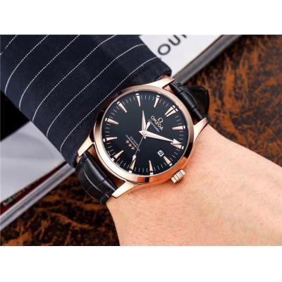 Replica Seamaster A21j Automatic Movement Mens Watch White Dial Leather Strap A E226