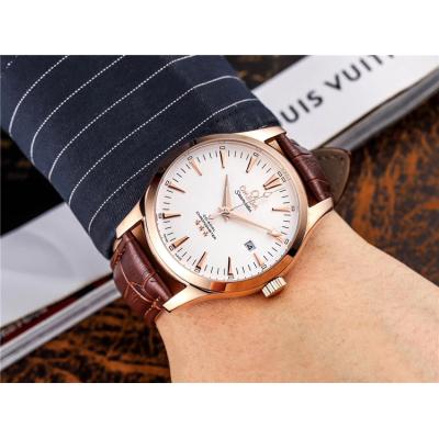 Replica Seamaster A21j Automatic Movement Mens Watch White Dial Leather Strap A E226