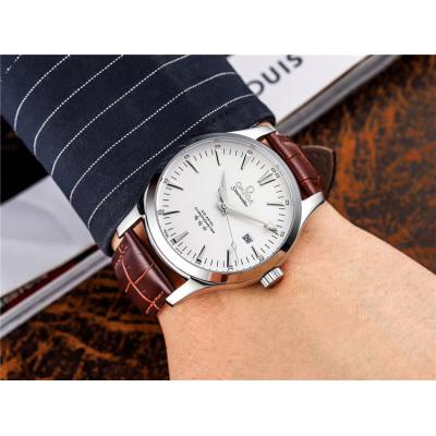 Replica Seamaster A21j Automatic Movement Mens Watch White Dial Leather Strap A E226