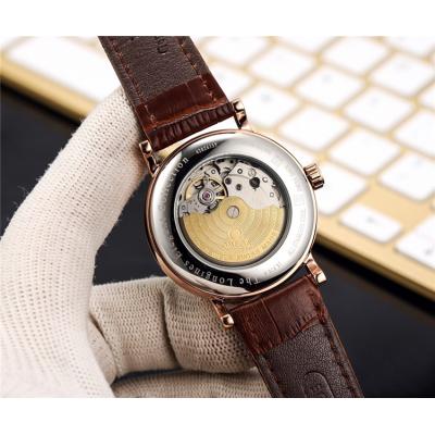 Replica De Ville Japan Miyota 8215 Automatic Movement Mens Watch White Dial Leather Strap E228