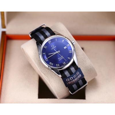 Replica De Ville Japan Miyota 8215 Automatic Movement Mens Watch Blue Dial Nylon Strap E230