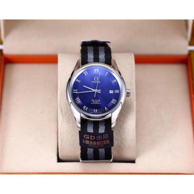 Replica De Ville Japan Miyota 8215 Automatic Movement Mens Watch Blue Dial Nylon Strap E230