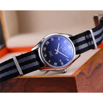 Replica De Ville Japan Miyota 8215 Automatic Movement Mens Watch Blue Dial Nylon Strap E230