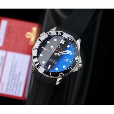 Replica Seamaster A21j Automatic Movement Mens Watch Blue Dial Rubber Strap E239