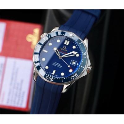 Replica Seamaster A21j Automatic Movement Mens Watch Blue Dial Rubber Strap E239