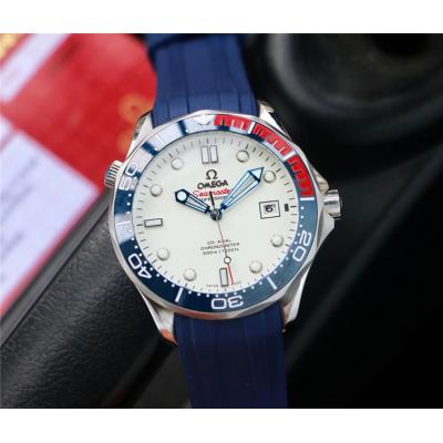 Replica Seamaster A21j Automatic Movement Mens Watch Blue Dial Rubber Strap E239