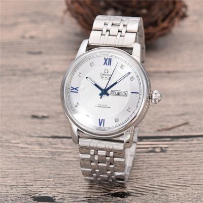 Replica De Ville Japan Quartz Movement Mens Watch Silver Dial Stainless Steel E240