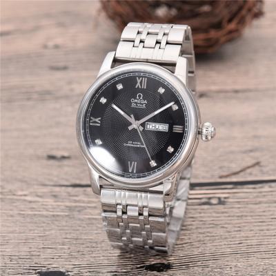 Replica De Ville Japan Quartz Movement Mens Watch Silver Dial Stainless Steel E240