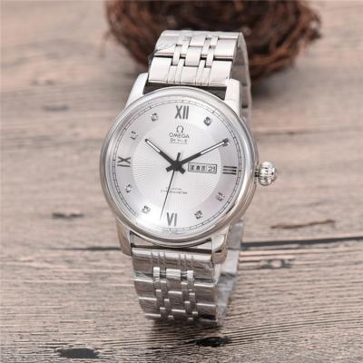 Replica De Ville Japan Quartz Movement Mens Watch Silver Dial Stainless Steel E240