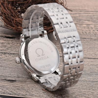 Replica De Ville Japan Quartz Movement Mens Watch Silver Dial Stainless Steel E240