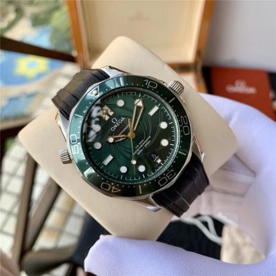 Replica Seamaster A21j Automatic Movement Mens Watch Green Dial Rubber Strap B E250