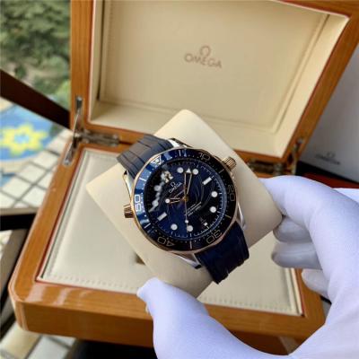 Replica Seamaster A21j Automatic Movement Mens Watch Blue Dial Rubber Strap C E250