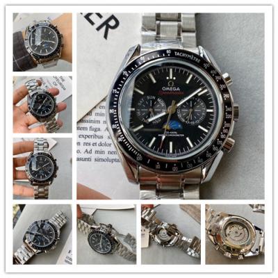 Replica Speedmaster A21j Automatic Movement Mens Watch Black Dial Stainless Steel E260