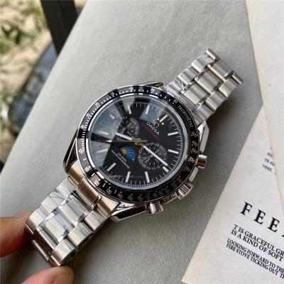 Replica Speedmaster A21j Automatic Movement Mens Watch Black Dial Stainless Steel E260