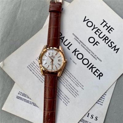 Replica Seamaster A21j Automatic Movement Womens Watch White Dial Leather Strap E261