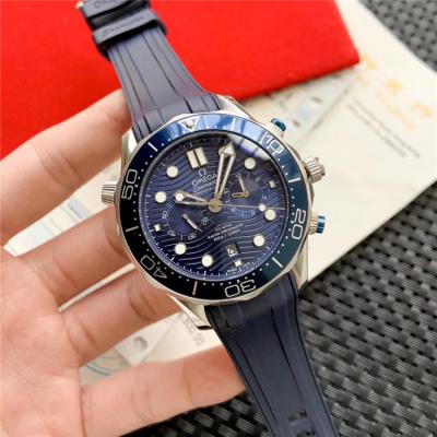 Replica Seamaster A21j Automatic Movement Mens Watch Blue Dial Rubber Strap A E262