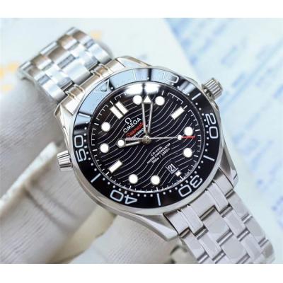 Replica Seamaster Japan Miyota 8215 Automatic Movement Mens Watch Black Dial Stainless Steel A E265