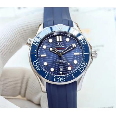 Replica Seamaster Japan Miyota 8215 Automatic Movement Mens Watch White Dial Rubber Strap B E265