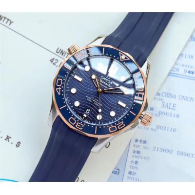 Replica Seamaster Japan Miyota 8215 Automatic Movement Mens Watch White Dial Rubber Strap B E265