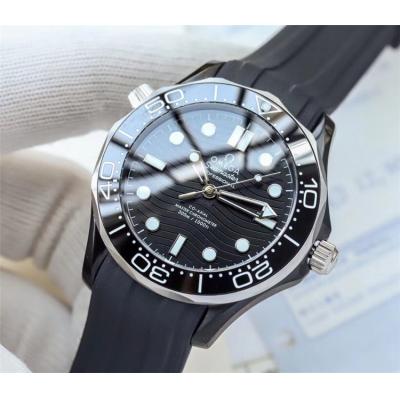 Replica Seamaster Japan Miyota 8215 Automatic Movement Mens Watch White Dial Rubber Strap B E265