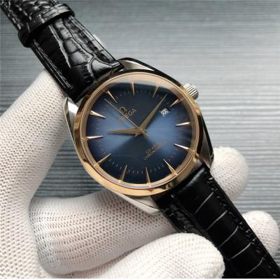 Replica Specialities A21j Automatic Movement Mens Watch Blue Dial Leather Strap A E275