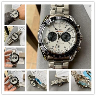 Replica Speedmaster A21j Automatic Movement Mens Watch White Dial Stainless Steel E276