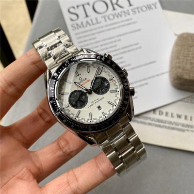 Replica Speedmaster A21j Automatic Movement Mens Watch White Dial Stainless Steel E276