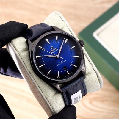 Replica Seamaster A21j Automatic Movement Mens Watch Blue Dial Leather Strap B E278