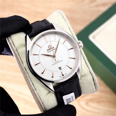 Replica Seamaster A21j Automatic Movement Mens Watch White Dial Leather Strap C E278