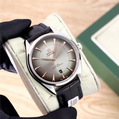 Replica Seamaster A21j Automatic Movement Mens Watch White Dial Leather Strap C E278