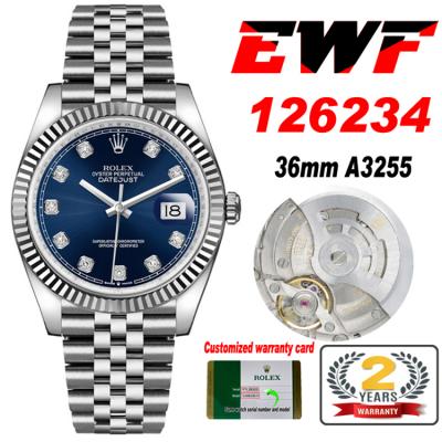 EWF Datejust 36 126234 A3235 Automatic Unisex Watc...