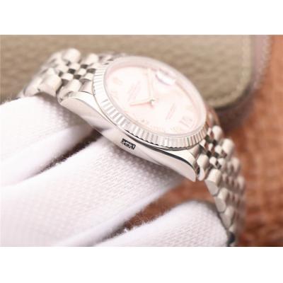 EWF Datejust 36 126234 A3235 Automatic Unisex Watch Fluted Pink Roman Diamonds 904L SS Jubilee Bracelet Best Edition